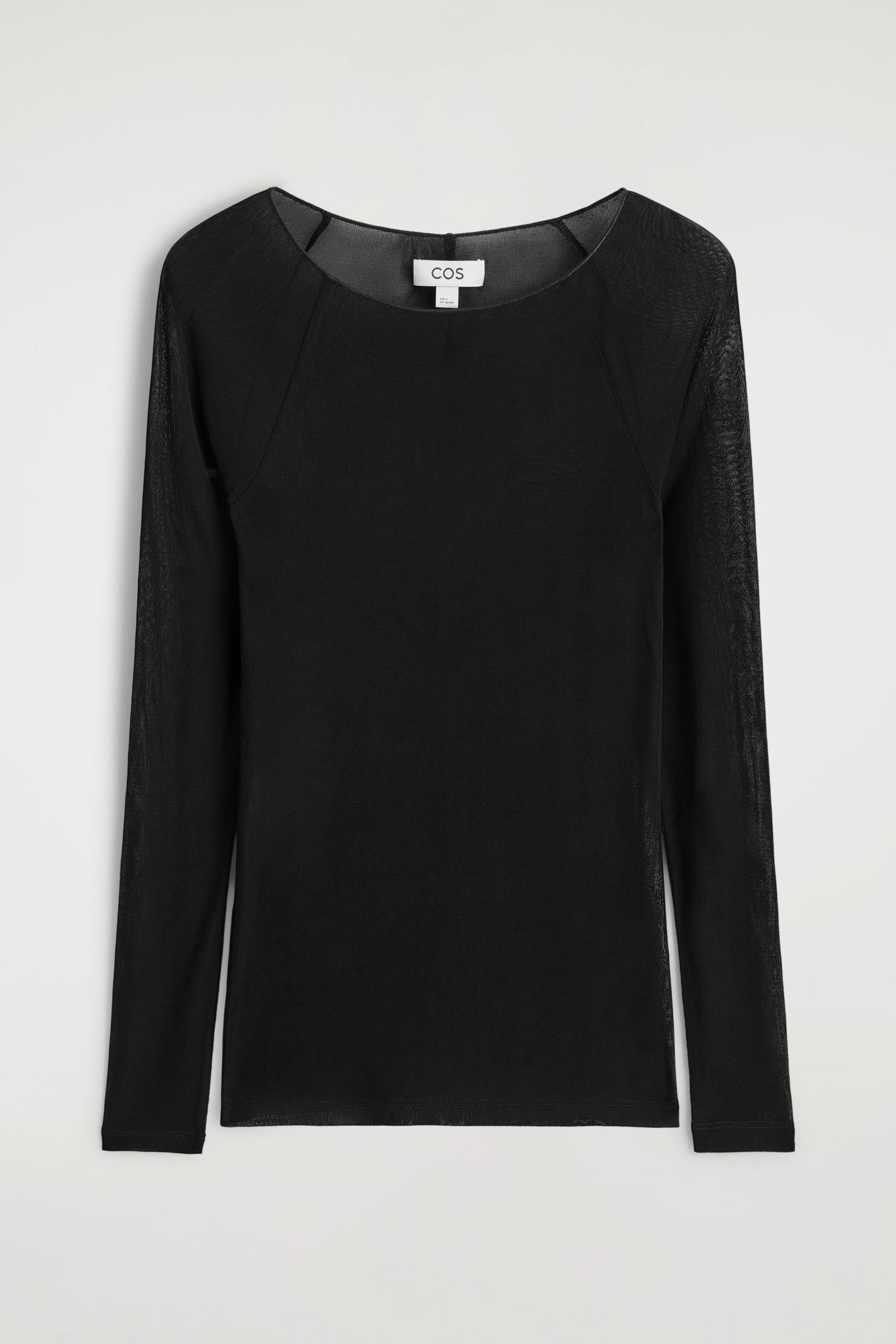 SILK LONG-SLEVELED TOP - BLACK | COS US | COS (US)