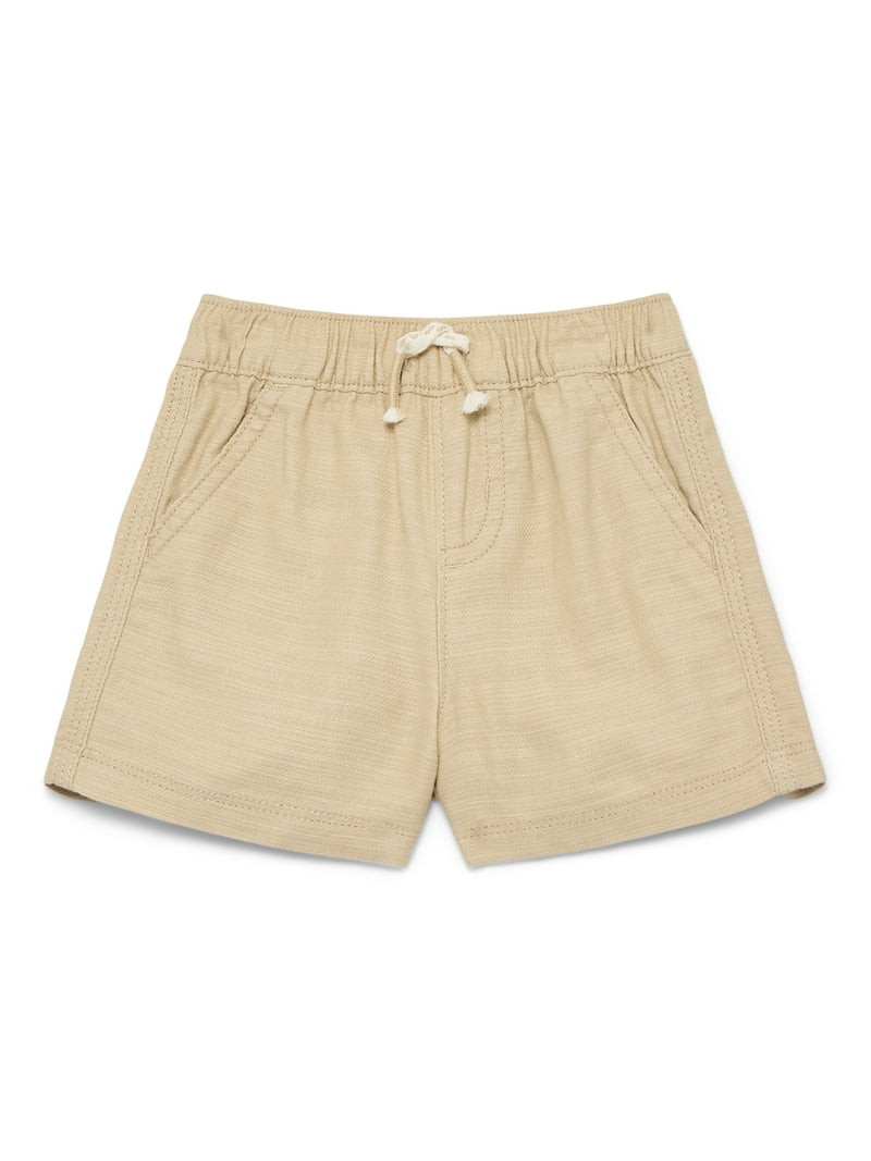Wonder Nation Baby Boys Cotton Twill Drawstring Shorts, Sizes 0M-24M | Walmart (US)