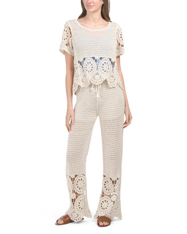 Crochet Top And Pant Set | TJ Maxx
