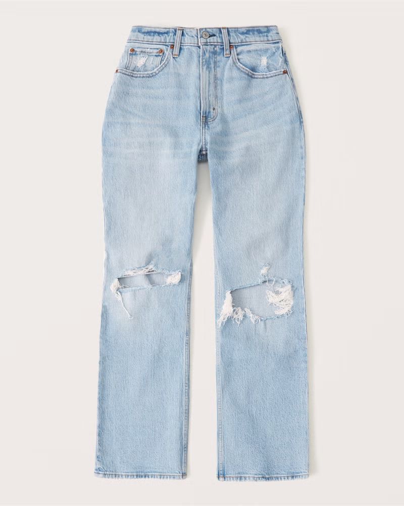 Curve Love High Rise 90s Relaxed Jeans | Abercrombie & Fitch (US)