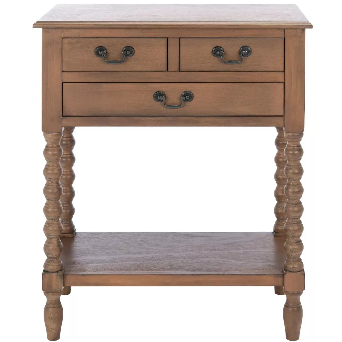 Athena 3 Drawer Console Table - CNS5703C - Brown - Safavieh | Target