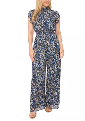 Petite Floral Chiffon Jumpsuit | Belk