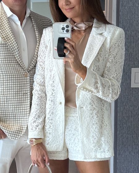 The white blazer and shorts set I’ll be wearing all Summer long 

White outfit
Shorts
Wedding Guest

#LTKStyleTip