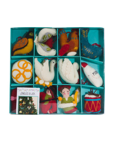 12pk 12 Days Of Christmas Ornament Set | TJ Maxx