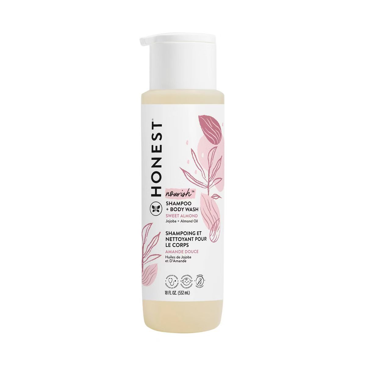 The Honest Company Nourish Shampoo + Body Wash - Sweet Almond - 18 fl oz | Target