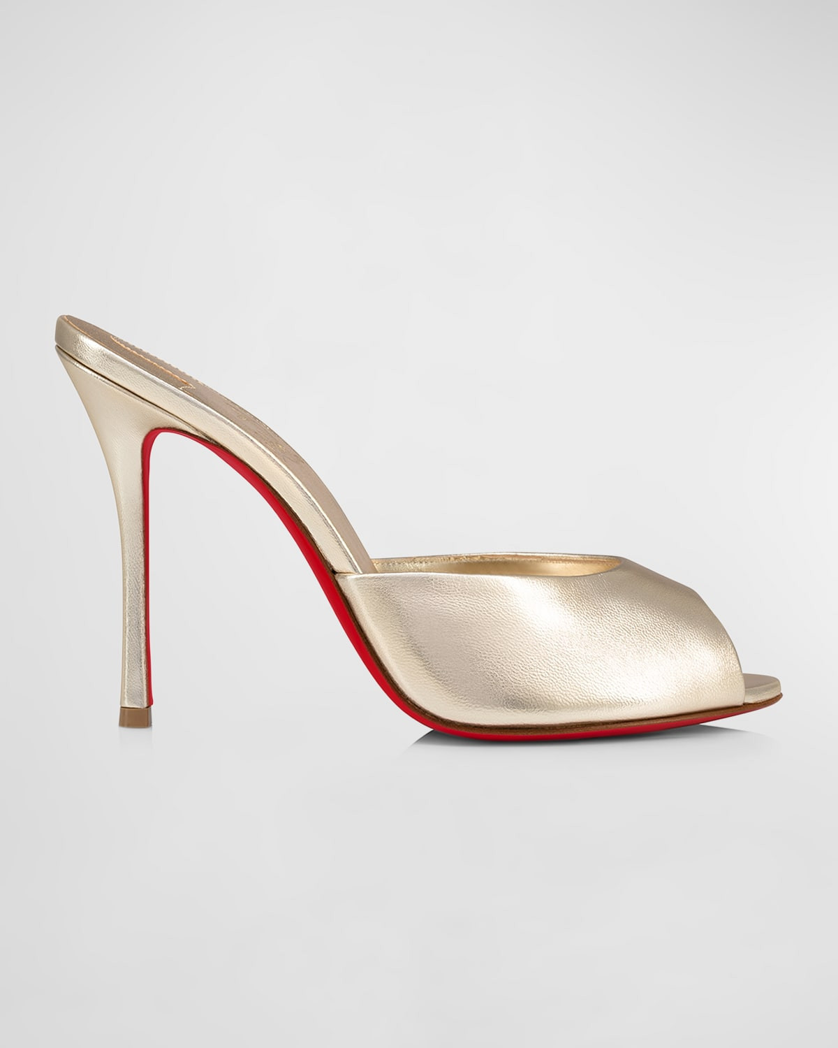 Me Dolly Metallic Red Sole Slide Sandals | Neiman Marcus