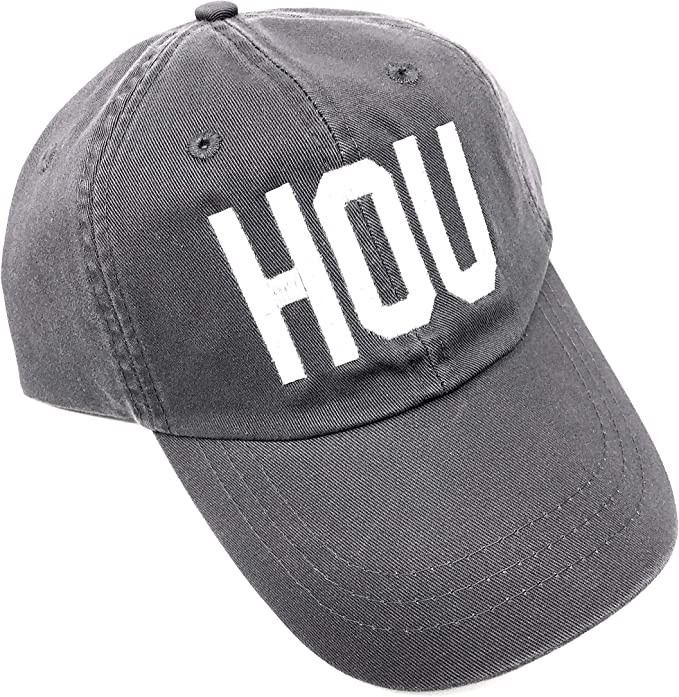 Custom Monogrammed HOU William P. Hobby Airport Code Hat (True Grey with White Thread) at Amazon ... | Amazon (US)