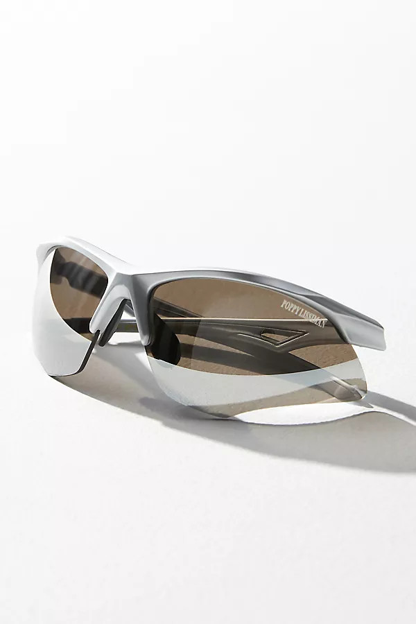 Poppy Lissiman Rossi Speedway Sunglasses By Poppy Lissiman in White | Anthropologie (US)