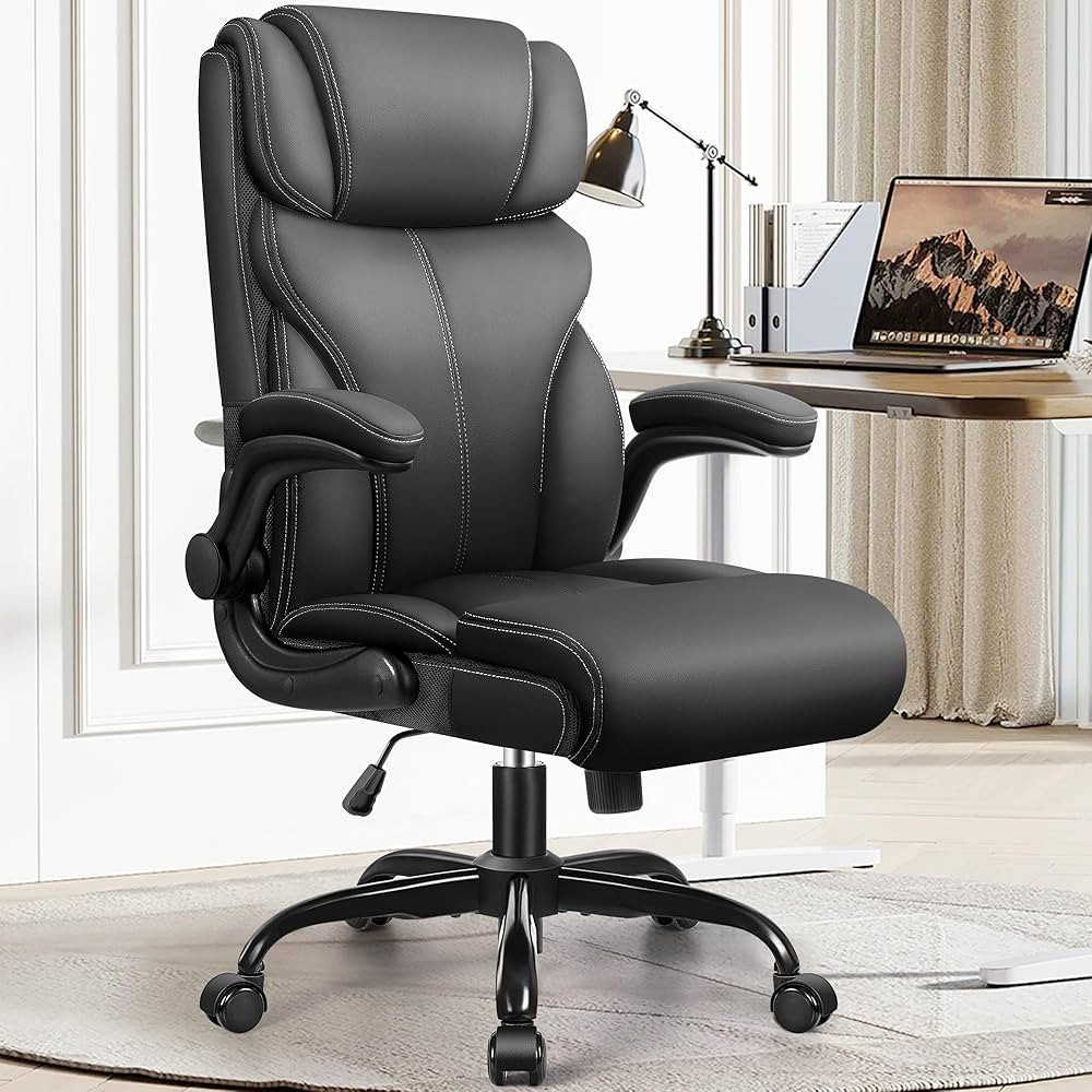Office Chair, Ergonomic Big and Tall Computer Desk Chairs, Executive Breathable Leather Chair wit... | Amazon (US)