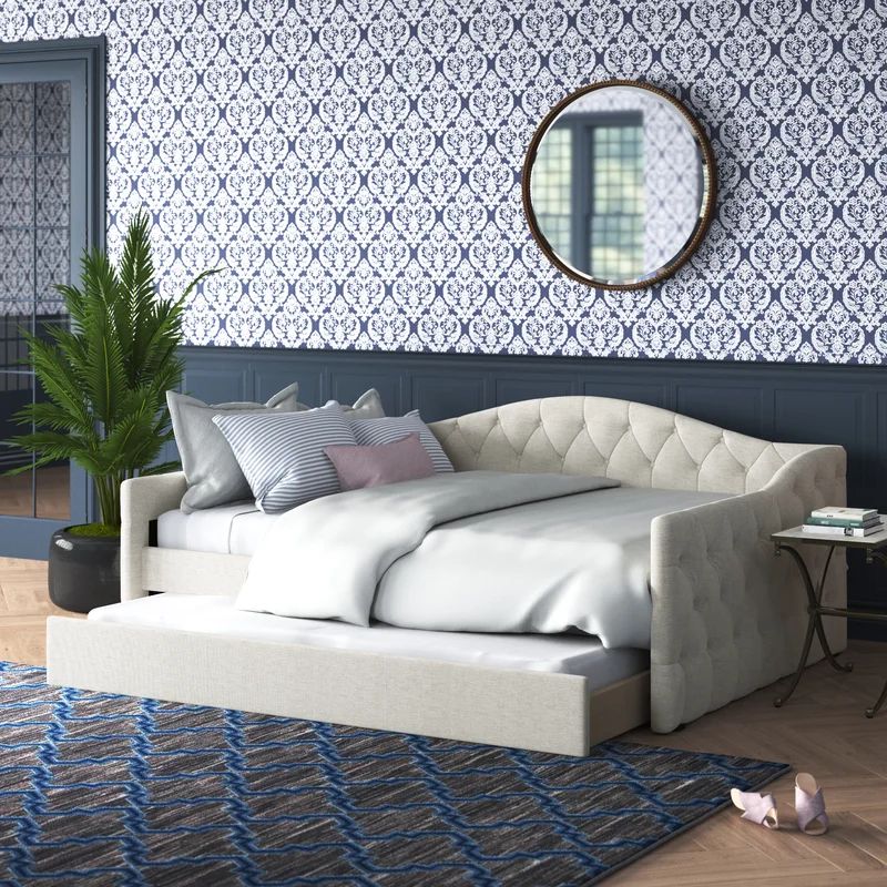 Jaclynn Upholstered Daybed with Trundle | Wayfair North America