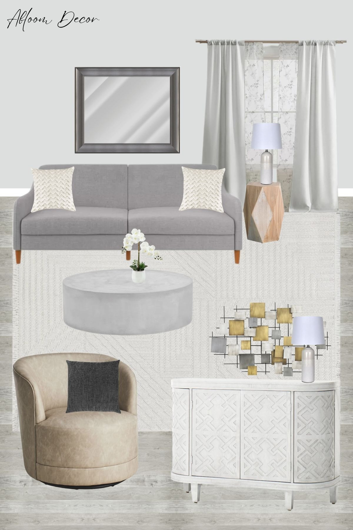 White and gray living room design!

#LTKHome