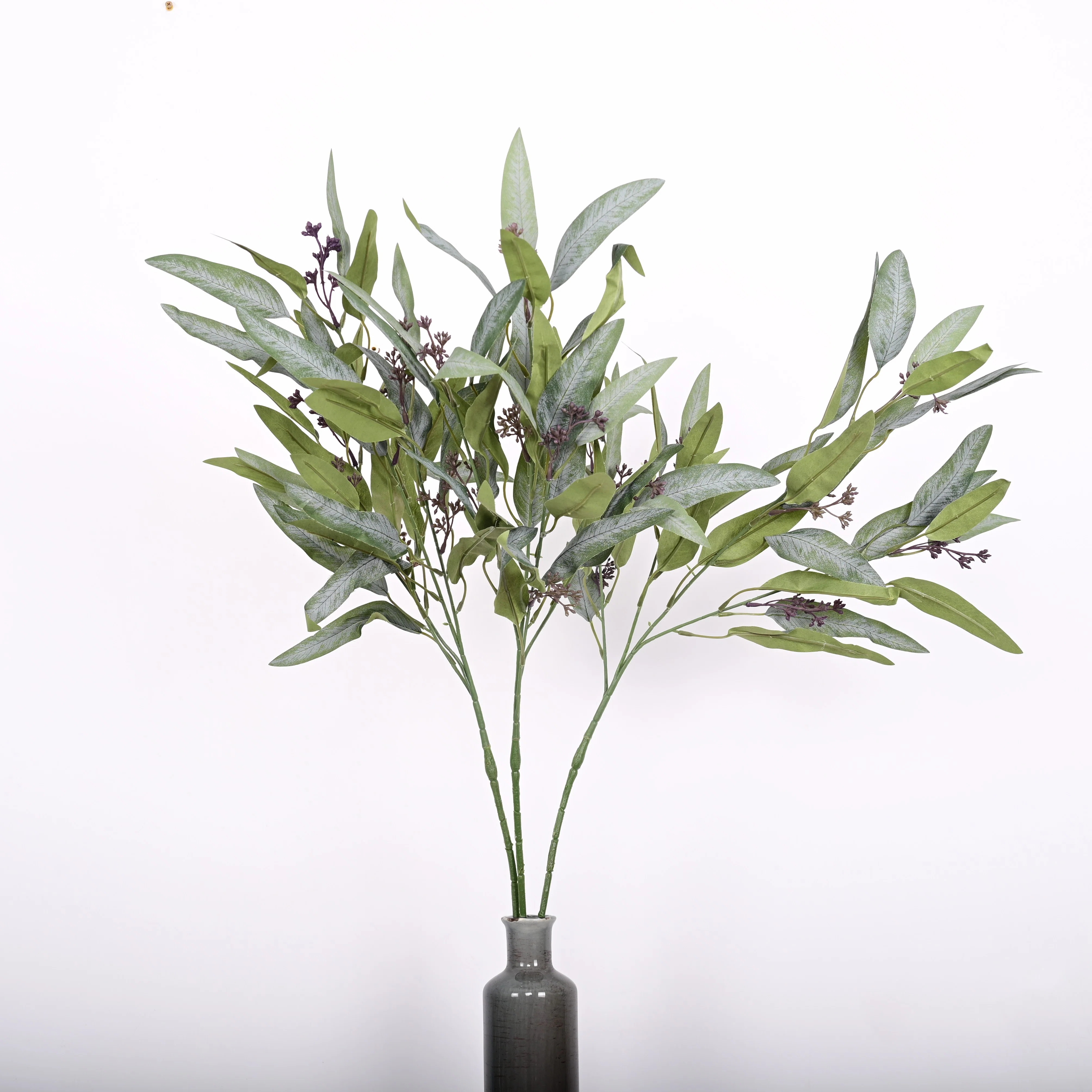 Artificial Farmhouse Greenery Branch Long Stem Foliage Leaves Sprays For Vase Filler, Home Office... | Wayfair North America