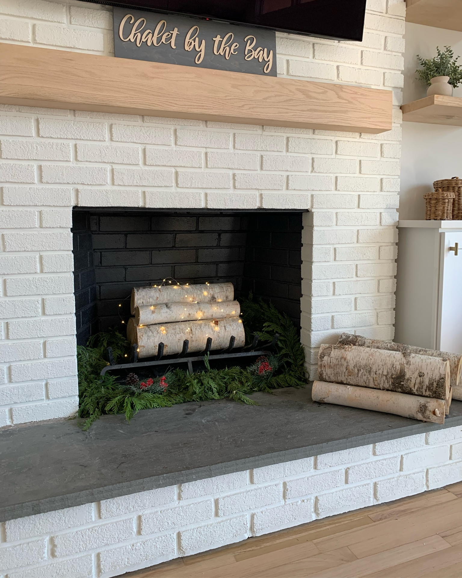 Large Fireplace White Birch Logs … curated on LTK