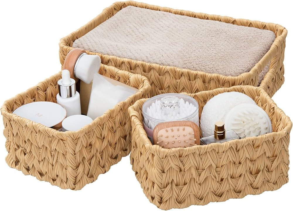GRANNY SAYS Storage Baskets for Shelves, Wicker Baskets for Organizing, Waterproof Storage Basket... | Amazon (US)