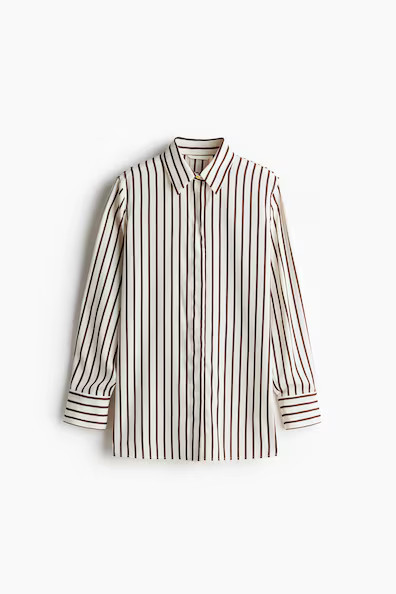 H & M - Crêpe Shirt - Beige | H&M (US + CA)