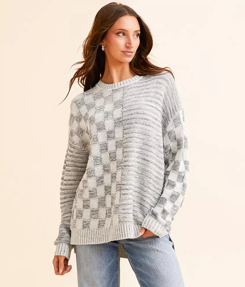 Checkered Stripe Sweater | Buckle