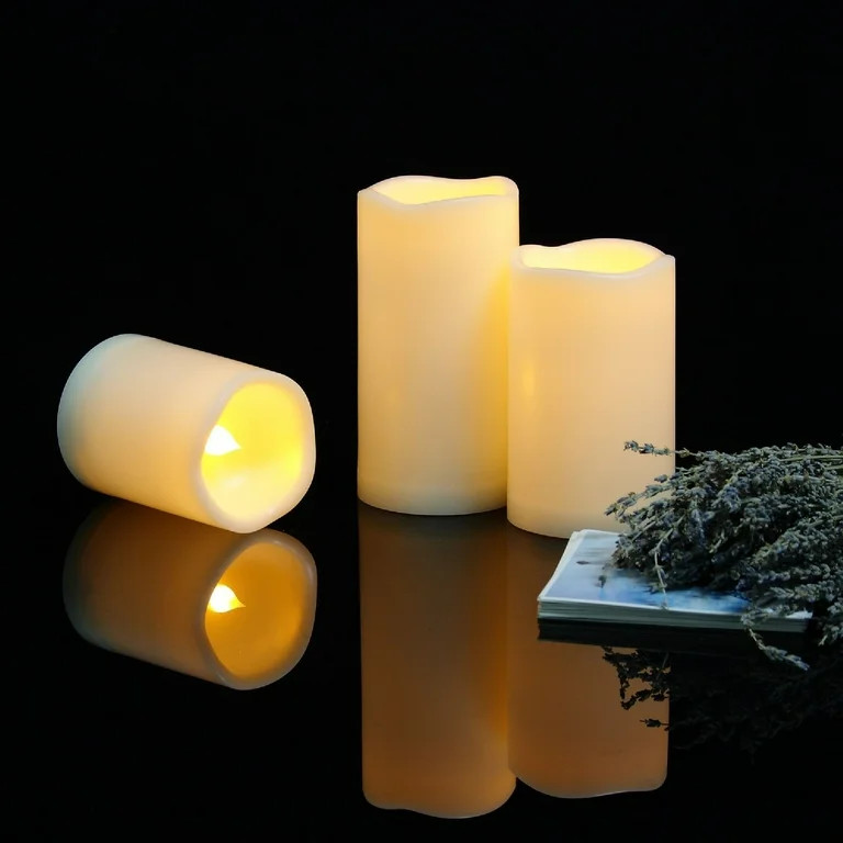 Candle Choice Flameless Candles, Outdoor, Remote Controlled, Weatherproof, 3 Count | Walmart (US)