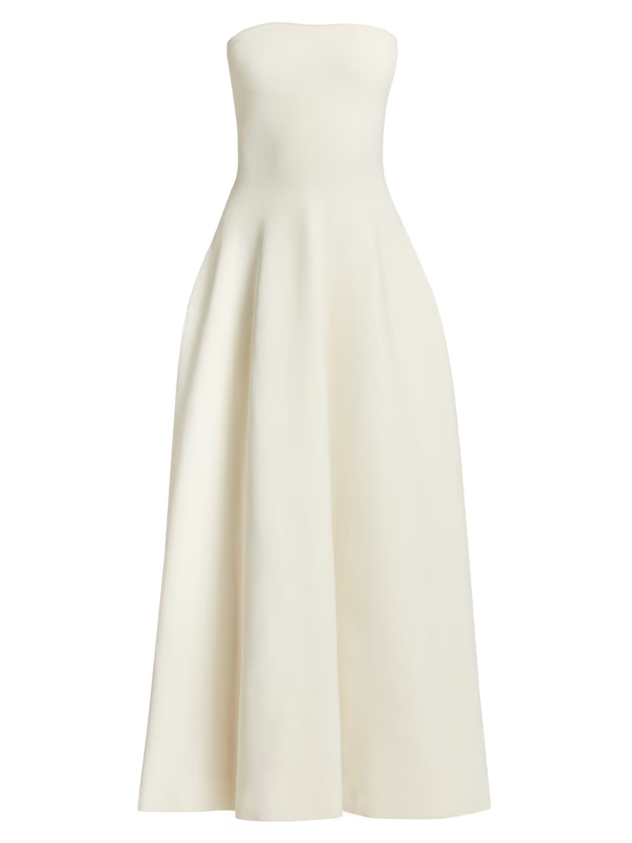 Brandon Maxwell Strapless Knit Maxi Dress | Saks Fifth Avenue