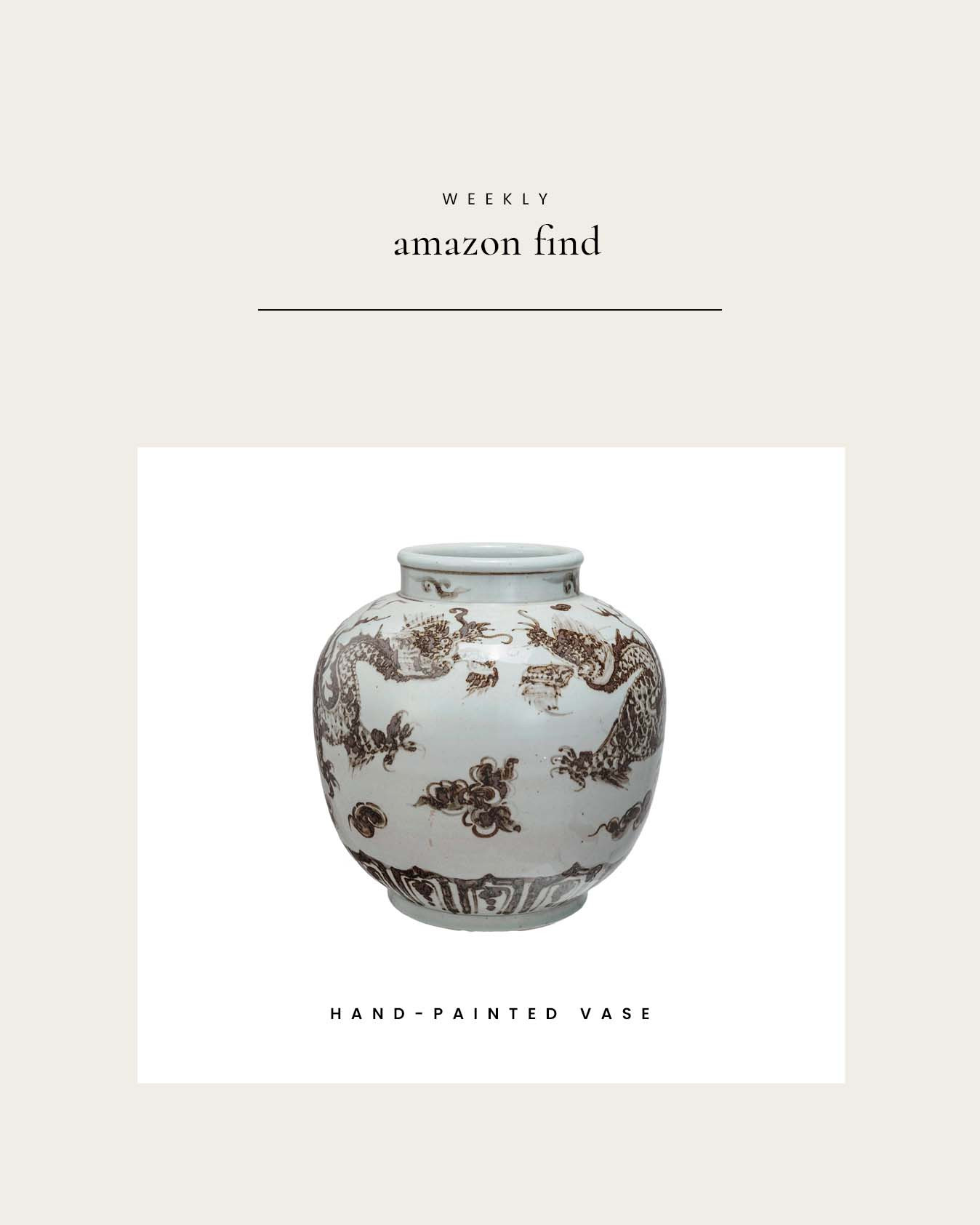 Weekly Amazon Find : Hand-Painted Porcelain Vase

#LTKHome