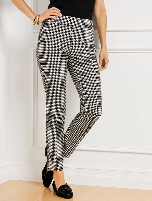 Talbots Chatham Ankle Pants - Bold Houndstooth | Talbots