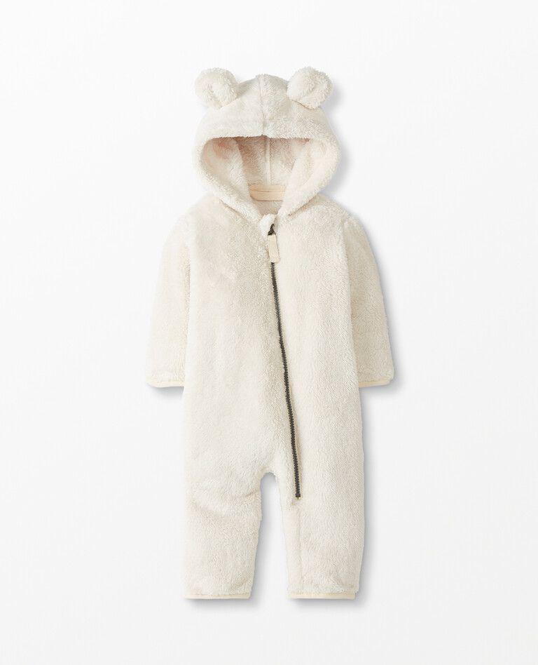 Baby Zip One Piece In Recycled Marshmallow | Hanna Andersson