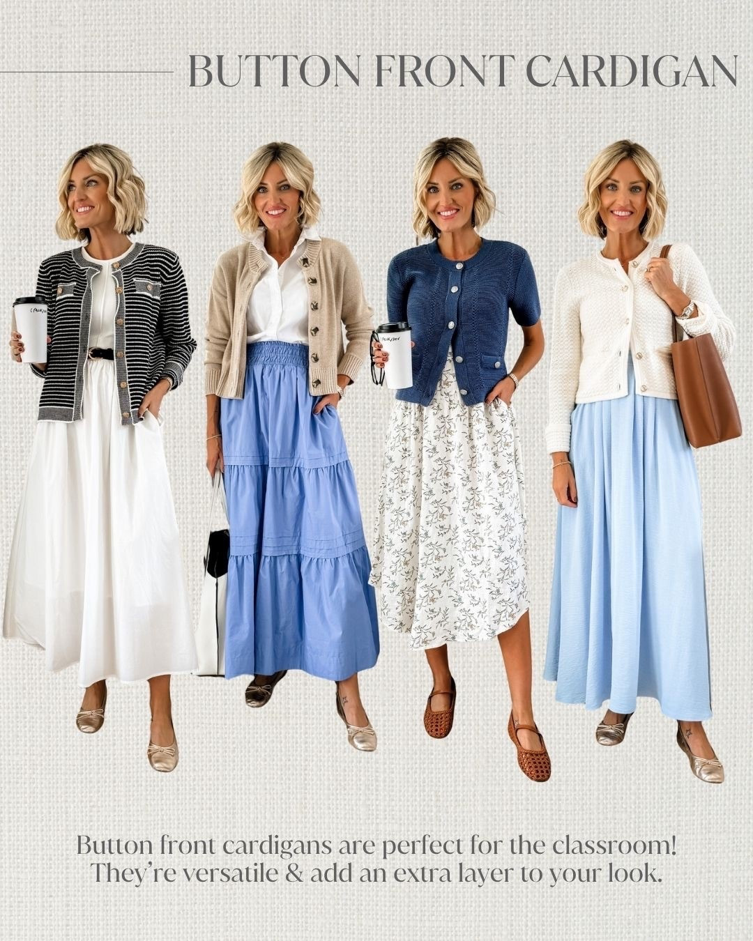 A cardigan is an essential for days in a cold classroom! Here are a few of my favorites!

Loverly Grey, teacher workwear, teacher outfit ideas, teacher looks 

#LTKStyleTip #LTKWorkwear #LTKSeasonal