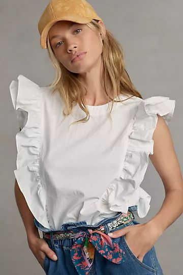 WHIT TWO Cascade Ruffled Blouse | Anthropologie (US)