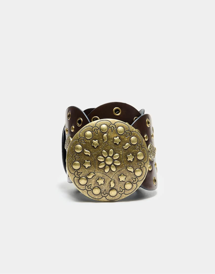 Stradivarius Rondel belt in brown | ASOS (Global)