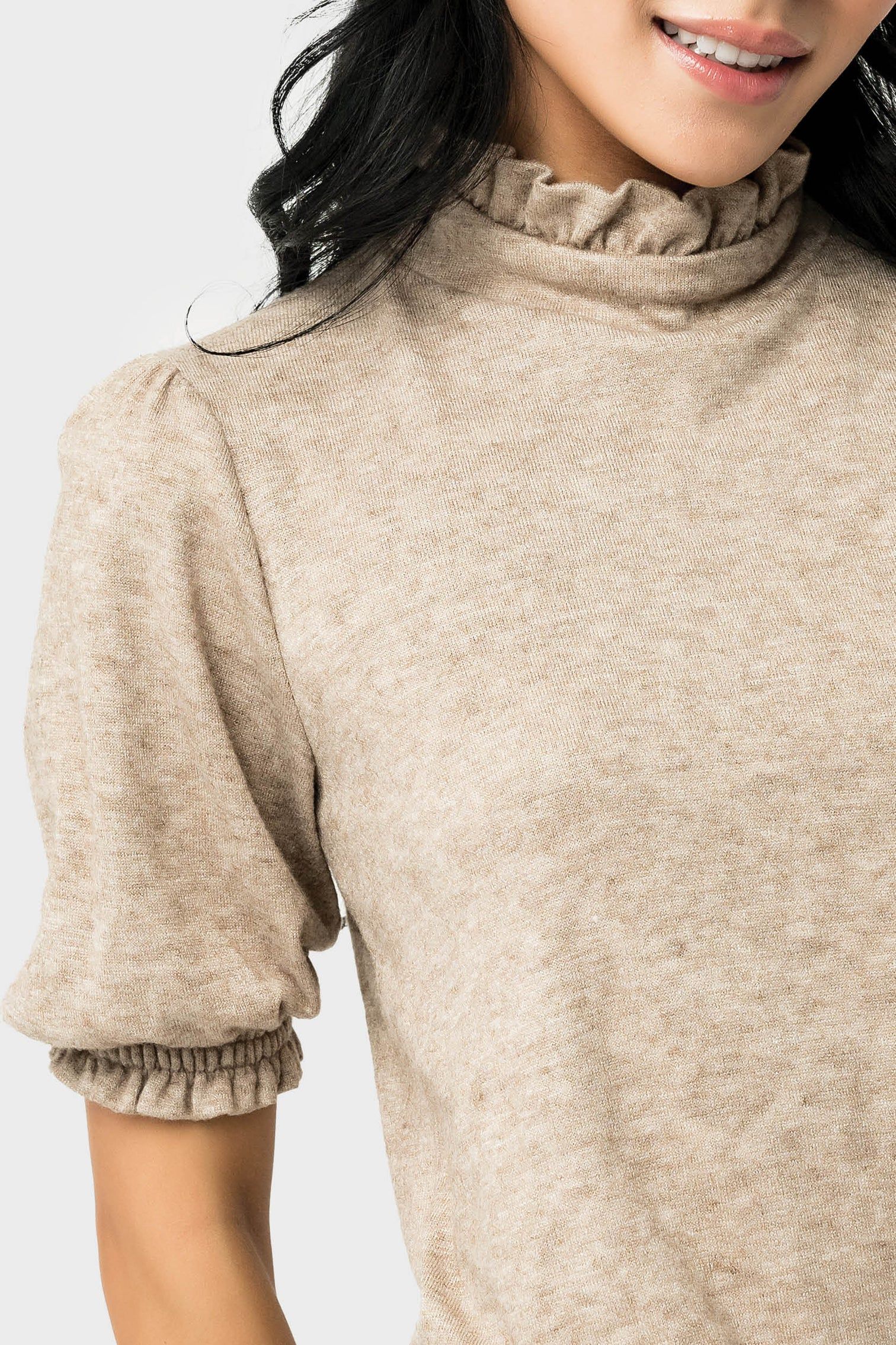 GIGI Feminine Mock Neck Luxe Sweater | Gibson