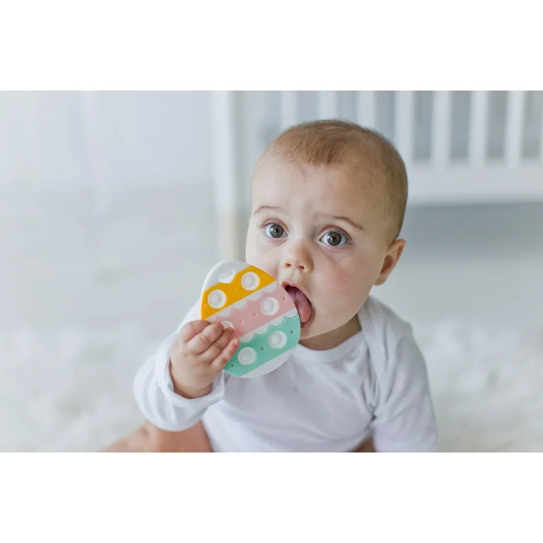 Pearhead Easter Egg Silicone Baby Teether, Teething Toy for Babies 0+ Months, BPA Free Teether, S... | Walmart (US)