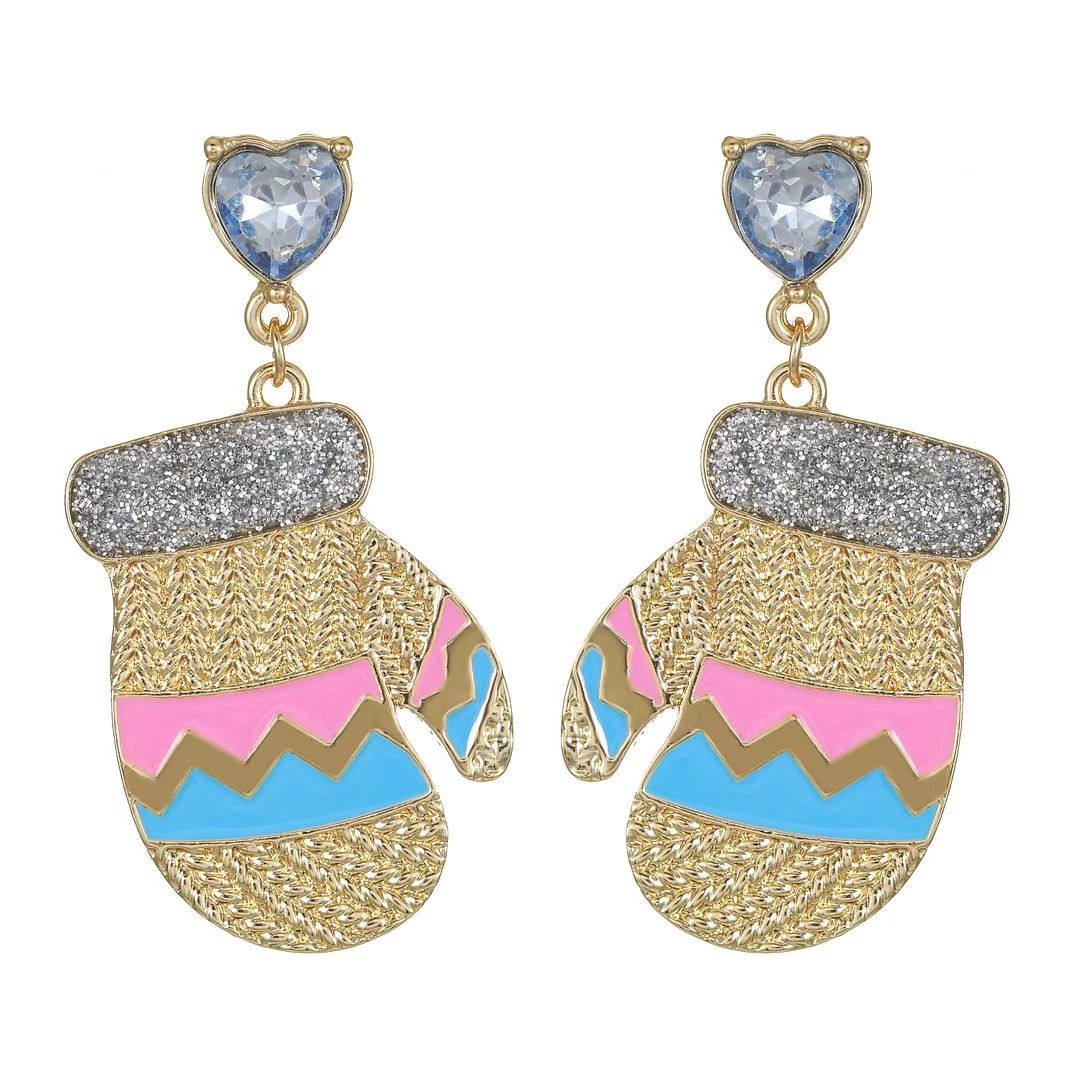 Packed Party Women's Goldtone Smitten Mittens Earrings | Walmart (US)
