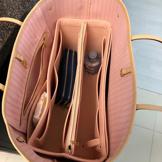 Neverfull (Rose Ballerine) GM MM PM Organizer (w/ Detachable Zipper Bag), Tote Felt Purse Insert,... | Etsy (US)