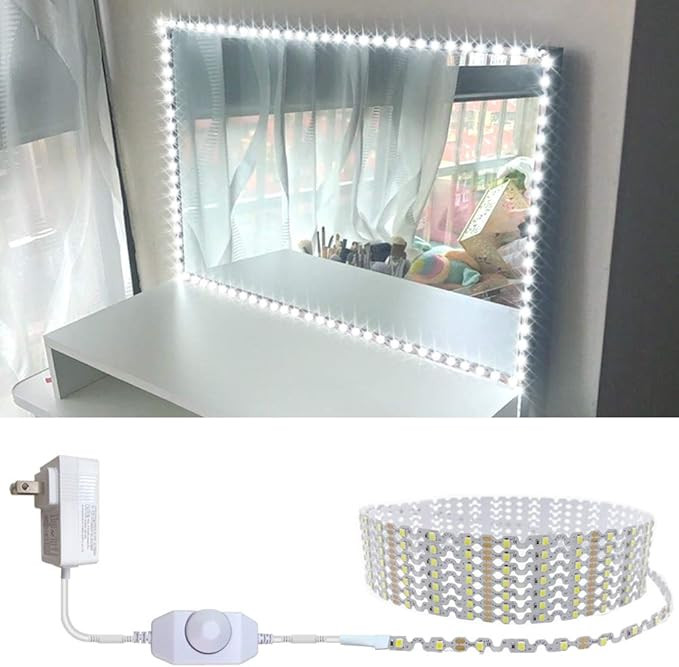 13ft/4M Led Vanity Mirror Lights Kit Bendable NO Need to Cut Vanity Make-up Mirror Cloakroom Adju... | Amazon (US)