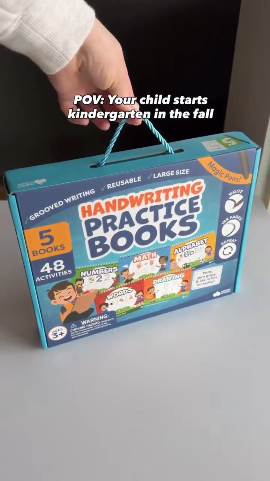 Kindergarten confidence isn’t built in August.

That’s why we’re practicing now.

Handwriting takes time, fine motor control, hand strength, and repetition, not just knowing letters. I’d much rather build those skills slowly this spring than rush in back-to-school season.

These grooved line books write like a regular pen, but the ink disappears after a few minutes so they can practice again and again without going through endless workbooks.

The grooves guide their hand just enough to build confidence without pressure.

If you have a preschooler starting kindergarten in the fall, this is such an easy way to start now.

#LTKKids #LTKmomlife