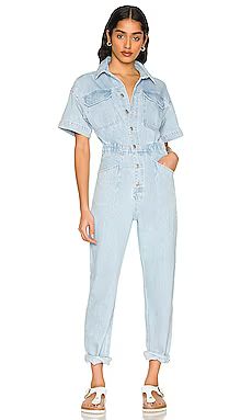 Free People Marci Jumpsuit in Clear Skies from Revolve.com | Revolve Clothing (Global)