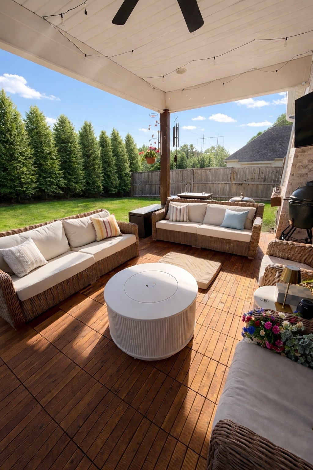 back door space! Sharing my patio tiles but linked everything!