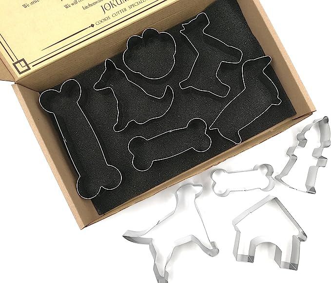 JOKUMO Dog Lover Complete Cookie Cutters Set – 10 PC High Grade 430 Stainless Steel –Golden R... | Amazon (US)