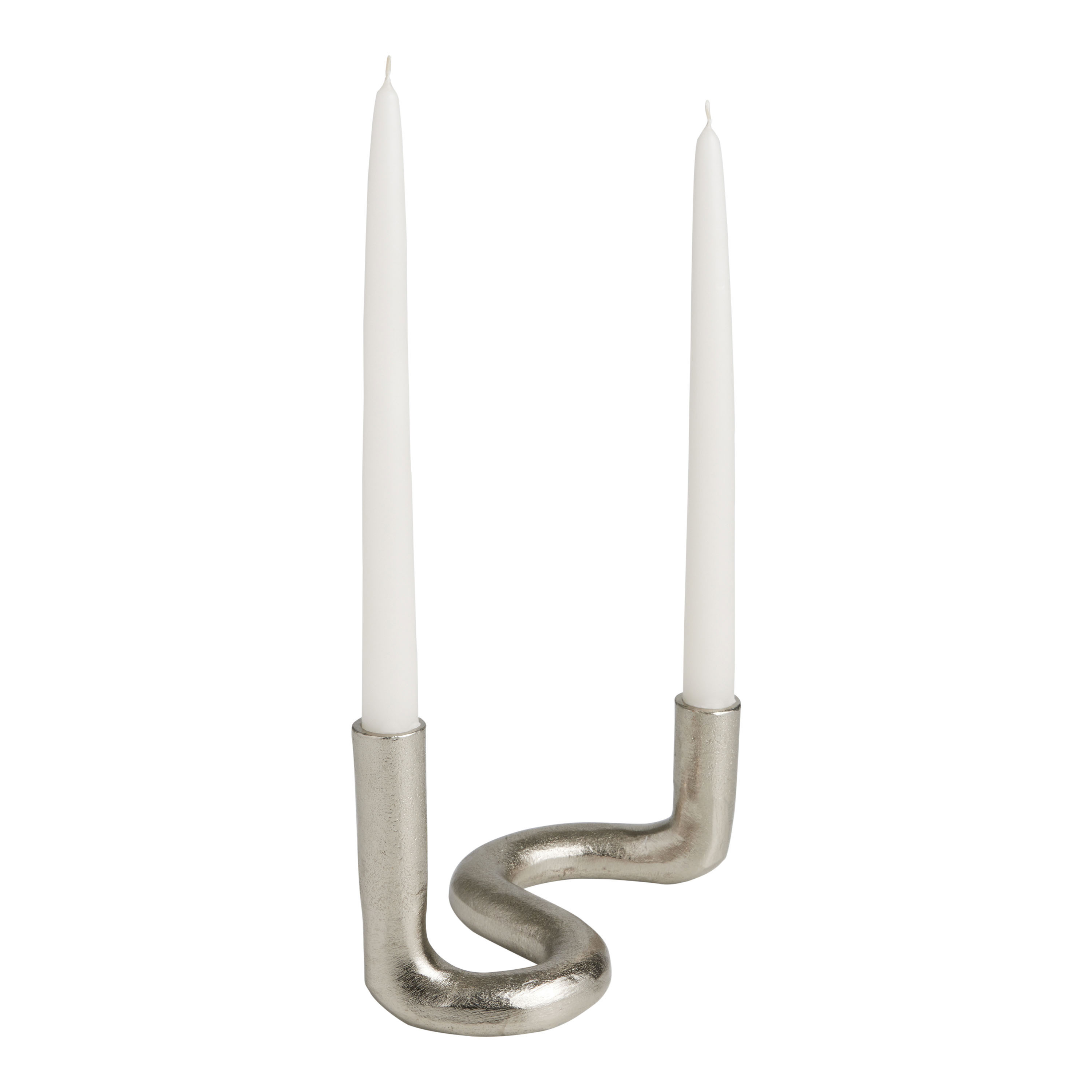 Silver Tube Taper Candle Holder | World Market