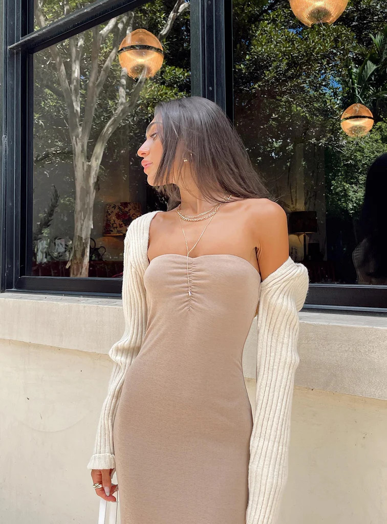 Aytan Bolero Sweater Beige | Princess Polly US