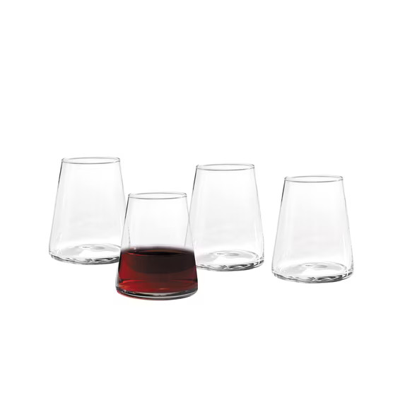 Better Homes & Gardens 17 oz Clear Flared Stemless Wine Glass (Set of 4) | Walmart (US)