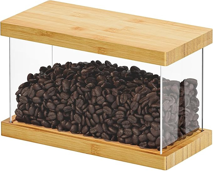 SpaceAid Bamboo Food Storage Container - Airtight Cereal Containers with Lids, Kitchen Cereal Can... | Amazon (US)