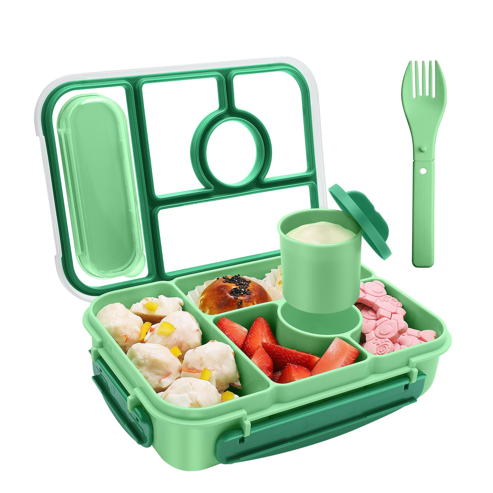 Bento Box Adult Lunch Box Kids,Lunch Containers for Adults/Kids/Toddler,5 Compartments Bento Lunc... | Amazon (US)