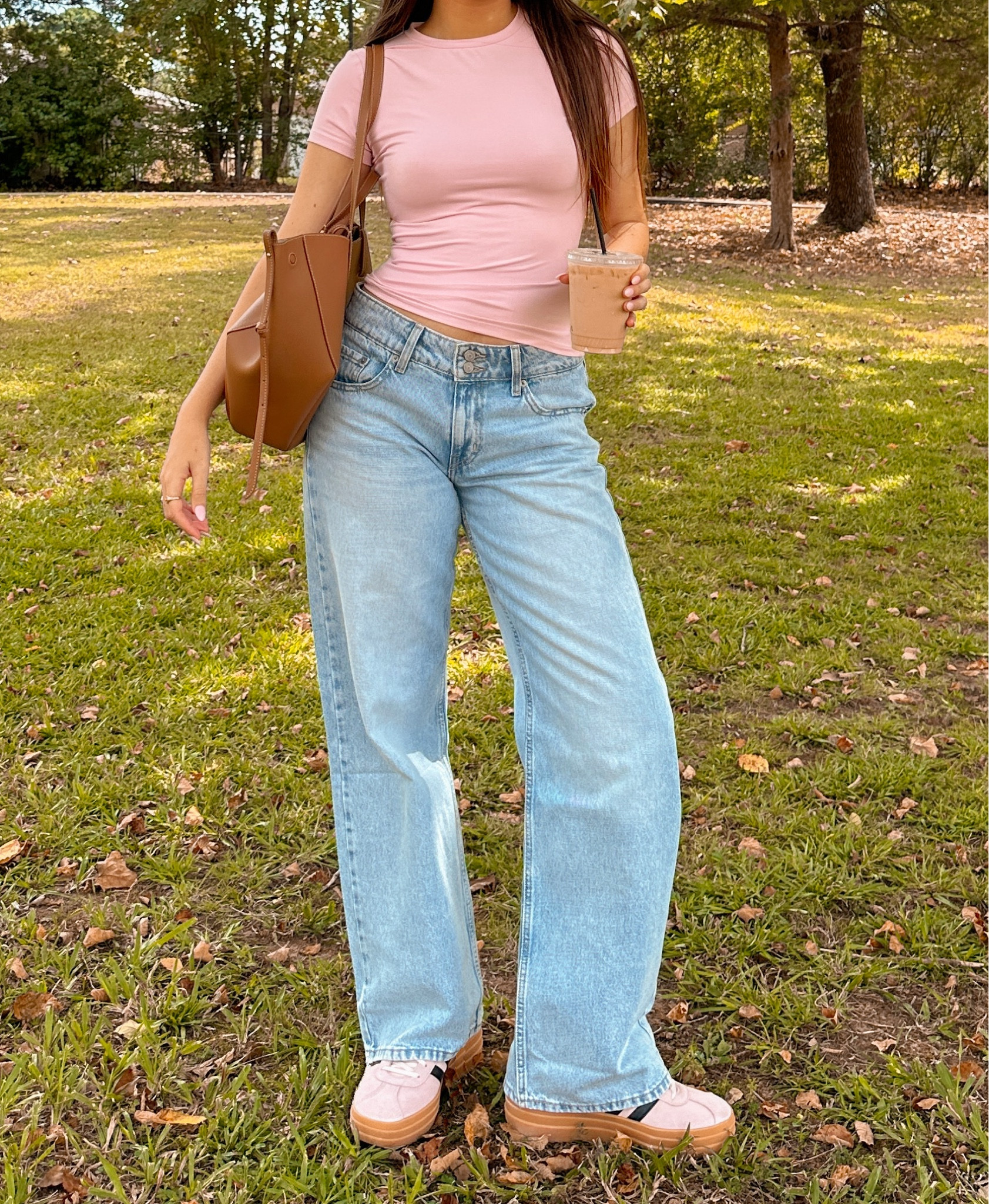 casual fall transition outfit 🍂