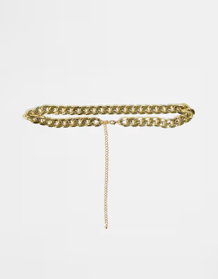 ASOS DESIGN curb chain in gold | ASOS (Global)
