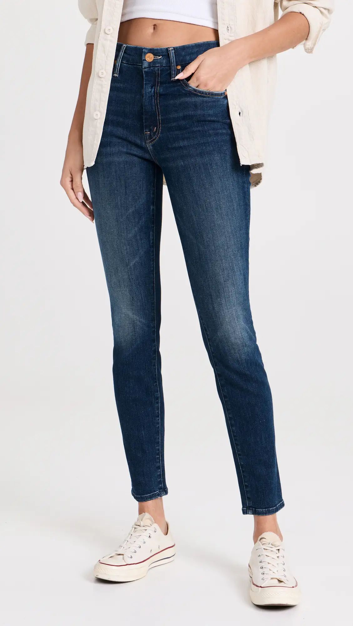 MOTHER High Waisted Looker Jeans | Shopbop | Shopbop