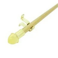 Mainstays Adjustable 5/8" Diameter Brass Finished Cafe Curtain Rod | Walmart (US)