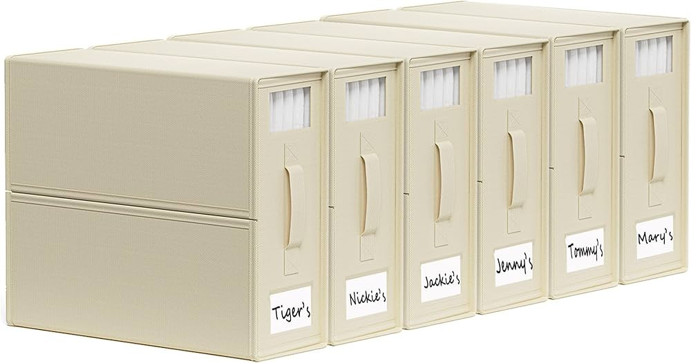 SheetCube Bed Sheet Organizers and Storage 6 Pack, Foldable Linen Closet Organizer with Window an... | Amazon (US)