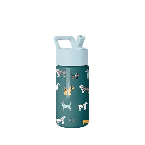Simple Modern Kids Water Bottle with Straw Lid | 14oz Insulated Stainless Steel Kids Tumbler & Spill Proof Toddler Cup for School, Girls, Boys | Summit | Dog Days | Amazon (US)