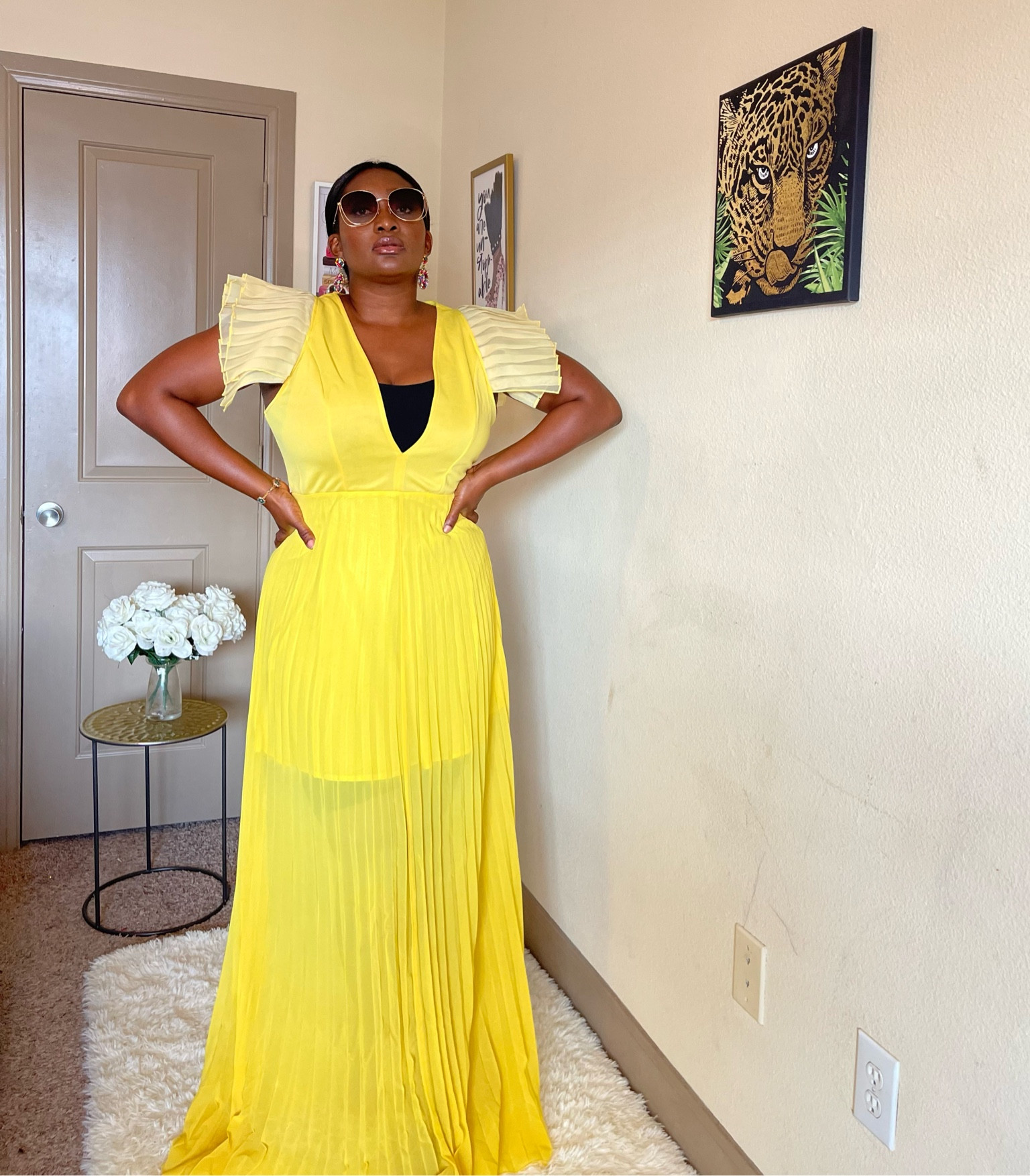 Yellow elegant dress