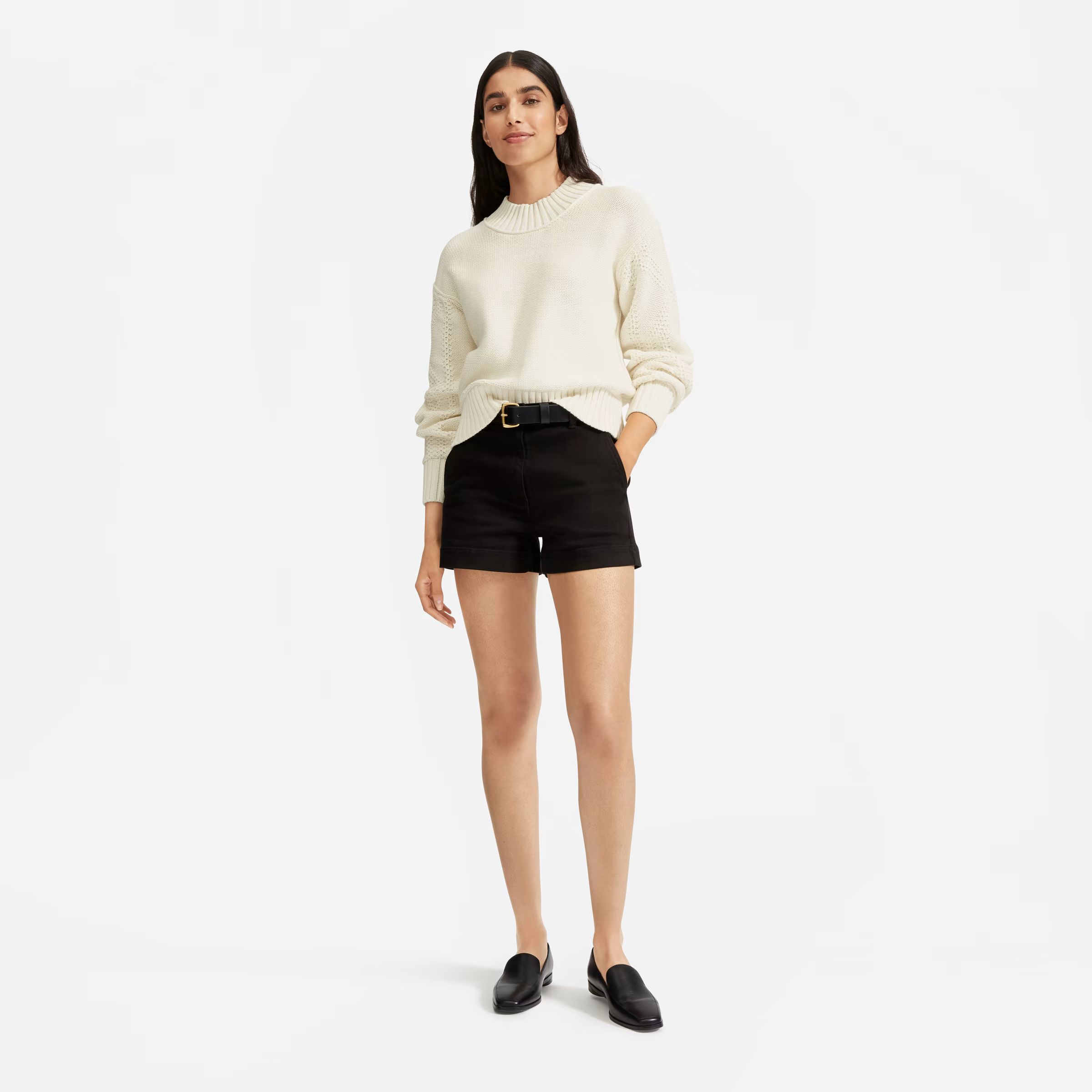 The Texture Cotton Cable Sweater | Everlane